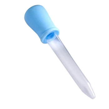 2X5 ml Прозрачна пластмасова пипета-отпадането на течни лекарства син цвят за бебето