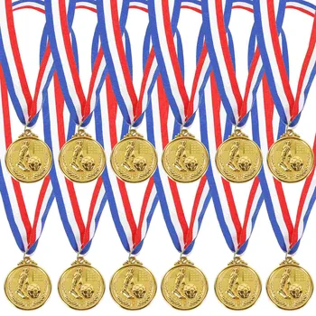 12шт футболни медали Декоративни медалите за футболен мач Творчески медалите за футболен мач