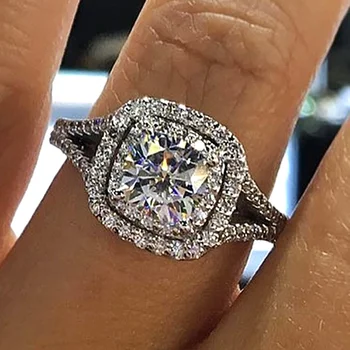 2023 Пръстени от цирконии с кристали AAA за жени, Великолепен пръстен за сватбената церемония, Нов модерен дизайн, бижута за годеж