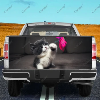 Сладки автомобилни стикери с животни и котки, модификация на задната опашка на камион, боядисване, подходяща за болки в камион, аксесоари за опаковки, етикети