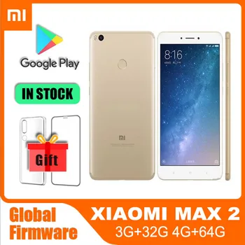 Xiaomi Mi Max 2 6,44 инча 4G RAM И 64 GB 4G LTE 5300 mah Отпечатък от пръст на мобилен телефон Android Поддръжка на Google Play