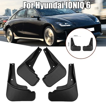 4ШТ За Hyundai Ioniq 6 2022 + Кола калници, ABS-черен Външен калник на задно колело, Аксесоари за Автомобили за екстериора
