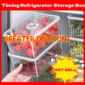 Кутия за съхранение на хладилника Timing, Органайзер за нов хладилник, Кухненски Съдове за съхранение на зеленчуци, Инструмент за килер, Кухненски Органайзер