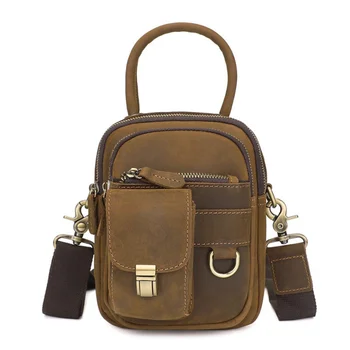 Малък Портфейл Мъжки чанти-Месинджър От Естествена Кожа, Чанти През Рамо, Мъжки Бизнес Чанти През Рамо За IPAD Mini Air, Мъжки чанти От Телешка Кожа