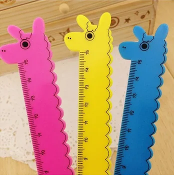 1 бр./лот Пластмасова линия с жирафа, забавни канцеларски 15 см, различни цветове за деца, учебни пособия, Дървени линия, дизайн