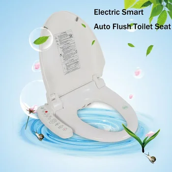 Електрическа интелигентна Автоматична дезодорация, Биде, Капака на тоалетната чиния, Капак за автоматично почистване, Антибактериално седалка с подгряване, Двоен накрайник