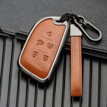 Калъф За Дистанционно на Ключа на Автомобила От С Сплав Keyless Fob Cover Holder Чанта-Ключодържател За Cadillac CT5 2019 2020 5 Бутона Smart Key За Полагане на Автомобили