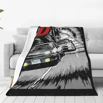 Initial D Mountain Drift Racing Тандем AE86 Vs ЕВО 6, одеяло, Покривка за легло, Ретро разтегателен диван за легла