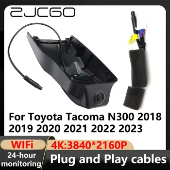 ZJCGO 4K Wifi 3840*2160 Автомобилен ВИДЕОРЕКОРДЕР Dash Cam Камера видео Рекордер за Toyota Tacoma N300 2018 2019 2020 2021 2022 2023