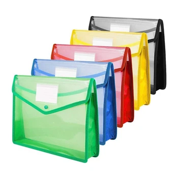 Пластмасови портмонета формат А4, папка, за съхранение на файлове с цип и джоб, Водоустойчив прозрачна чанта за файлове с формат А4