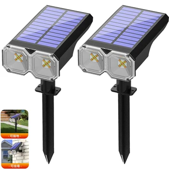 18 led слънчеви прожектори Външни непромокаеми поддържан фенери Пътека Врата на вътрешен Двор, Ограда USB/ Слънчева ландшафтна led заземляющая подключаемая лампа