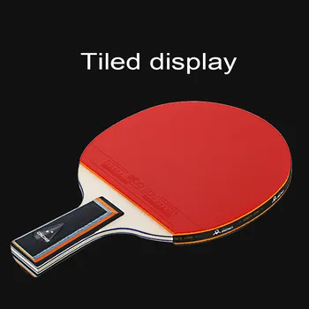 Професионална ракета за пинг-понг с дървена гумена плъзгане дръжка, с гребло за тенис на маса с пътен калъф