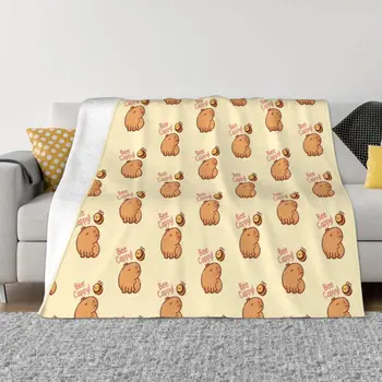 Одеяла Capybara Pun Be Happy За любителите на животни Вълнена постилка Лято Есен Зима Персонализирани Меки Топли завивки