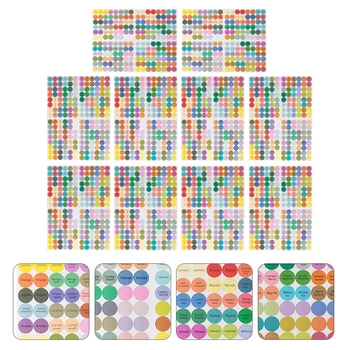 10 бр. творчески кръг на етикети, специални деликатни стикери за вземане на етикети (разноцветни)