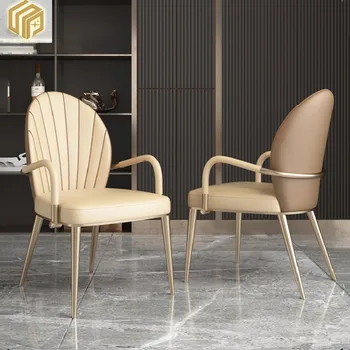 Домашен Дизайнерски стол за Хранене Луксозен Чай стол с домакинство на облегалката Тоалетка Столче за спални