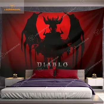 Игри плакат на Diablo 4 Гобеленовый декор Живопис Монтиране на HD Картината ИЗКУСТВО за дома Печатна живопис Изкуство за видео игри