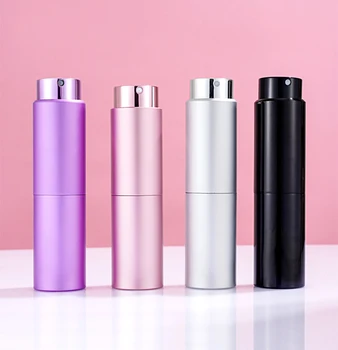 алуминиев флакон за парфюм обем 20 мл, за многократна употреба козметичен флакон-спрей, Преносима празна бутилка за пътуване, Стъклена облицовка за бутилки на Едро