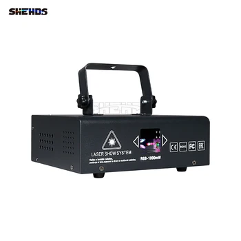 SHEHDS 1000 Mw RGB Пълноцветен Сканиране на Анимационната осветление Диско топка DJ Сватба Нощен клуб Концертни етап светлини