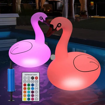 Плаващи тела за басейни Swan RGB с регулируема яркост, соларни лампи за басейна Swan, водоустойчив надуваеми осветителни тела за сватбен декор на басейна