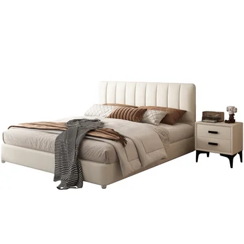 Модерна луксозна мека мебел Лукс Материал бор Топло и удобно двойно легло Бежовата постельная кърпа 1 бр. Кутия