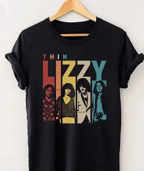 Тениска в ретро стил, Thin Lizzy, подарък за фен тениска на рок-група TE7608