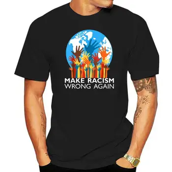 Отново направи расизъм неправилно Политическо гласуване срещу Тръмп 2023 Черна тениска S-3Xl Индивидуална тениска на поръчка