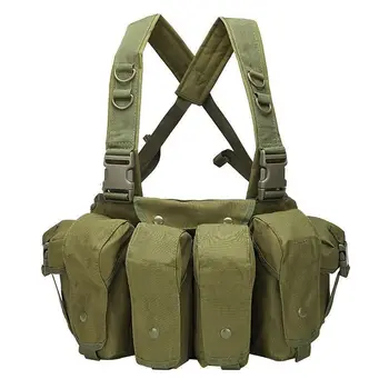Тактически гърдите джоб за АК, окачен тактически комплект за носене, Многофункционална бойна жилетка, бързо извличане куршуми С чанта за аксесоари