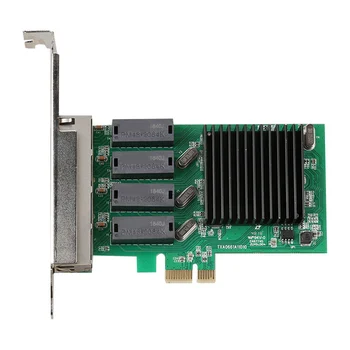 Гигабитная мрежова карта PCI-E с 4 порта, чип PCI-E RTL8111H, мрежов контролер за мрежов адаптер RJ-45 със скорост от 1000 Mbps