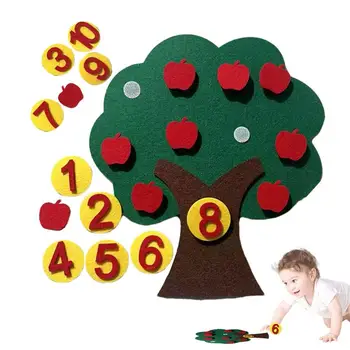 Броят на Ябълки Играчка на дървото Събиране Изваждане Математически игри Игра на броене на Монтесори Детска градина Дошкольные учебни дейности