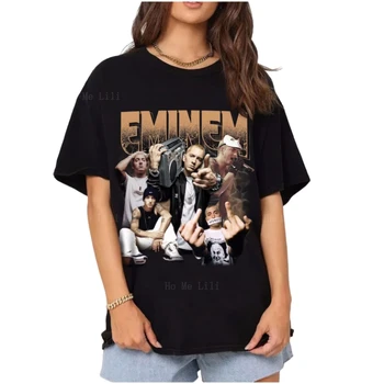 Тениска Еминем по поръчка, тениска с рап-музика на живо, подарък за жени и мъже, тениска унисекс