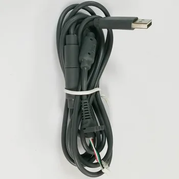 10 БР. Жичен дръжка, интерфейсния кабел на контролера, 2,8 М, 4-пинов кабел за ремонт на контролера на XBOX 360, Черно и сиво USB кабел