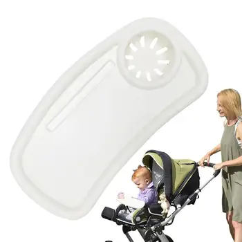 Масичка-поднос за детски колички, Многофункционален държач за закуски за детска количка с подстаканником и държач за телефон, аксесоари за колички за пазаруване