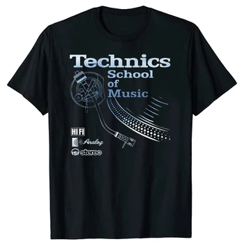 Техника School Of Music Gifts, Памучен Тениска С Кръгло деколте, Мъжки Ежедневни Ризи С къс ръкав, Потници XS-XL, Брандираната тениска с къс ръкав