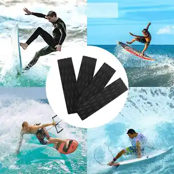 4шт Накладки за дъски за сърф EVA Накладки за палубата на скимборда за сърфиране против хлъзгане, предните и задните накладки за дъски за сърф, кайтбординг