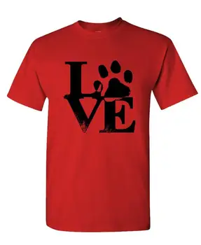 PAW LOVE - Мъжки Памучен тениска Tee Shirt