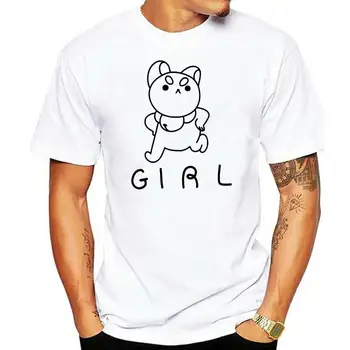 Мъжки тениски black Bee and & Puppycat, Мъжка тениска с нарисованным образа на момичета-кученце, Мультяшная тениска, мъжки Унисекс, реколта тениска