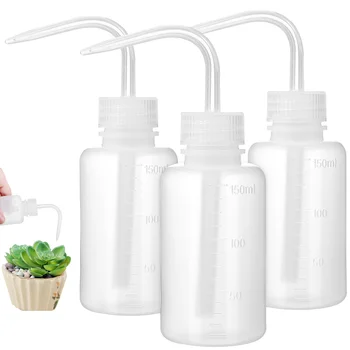 Пластмасова бутилка за измиване, 3 бр., бутилки за Многократна употреба за поливане на стайни растения със сочни миглите, малки бутилки за почистване на пластмасови бутилки за пресоване.