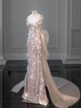Дамски елегантни рокли с риба опашка за жени с пайети. Рокля Сватбена рокля русалка 2024 Луксозни булчински рокли 2023 Alize Пуфи