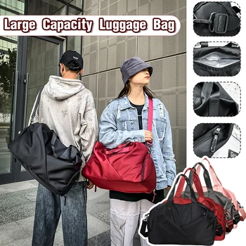Пътна чанта за ръчен багаж, ръчна чанта, водоустойчива чанта, чанта за фитнес, многофункционална чанта за почивка със сух и влажен раздяла