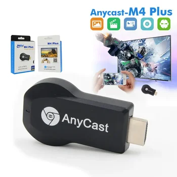Anycast Dongle WiFi TV 1080p Airplay Дисплей DLNA Безжичен HDMI-съвместим приемник TV Dongle Stick Miracast M4 Plus