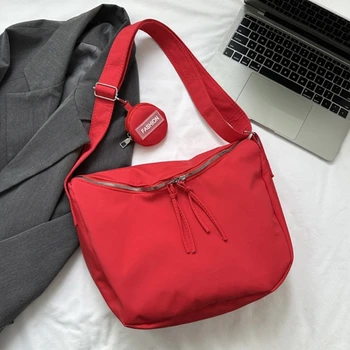 28GD CanvasHobo Bag Чанта-Тоут Голям Капацитет на Рамото си Чанта през Рамо за Пътуване Училище