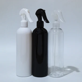 18шт 400 мл Празна Бяла Черна Прозрачна Пластмасова бутилка Триггерный Спрей на Водна помпа се Използва за цветя Домакински мъгла Спрей за грим