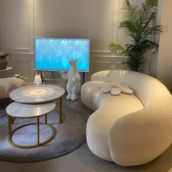 Офис Европейския Разтегателен диван за хола Японски Елегантен, Луксозен Диван за дневна Garden Lounge Саласы и мека Мебел Мебели Muebles