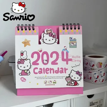 2024 Календари Sanrio Hello Kitty, Мини Настолен Календар, Cartoony Дневен Седмичен Планер, Десктоп Декорация, Детски Подаръци