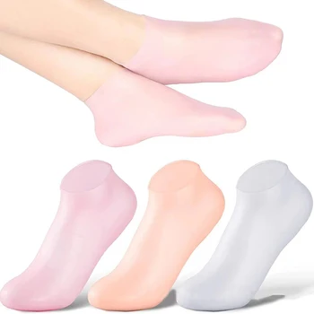 1 чифт Силиконови Чорапи за грижа за краката за предпазване от напукване Хидратиращ Гел Чорапи за премахване на Мъртвата кожа Протектор Аналгетичен Инструмент за Педикюр