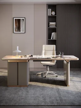 Италиански луксозен бюро, компютърна офис, бюро и стол, вграден бюро, прост десктоп