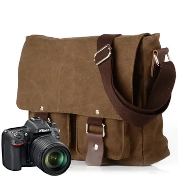Холщовая чанта за почивка през рамо, чанта за снимане на открито, чанта за фотоапарат Sony Micro SLR на Nikon, чанта за фотоапарат