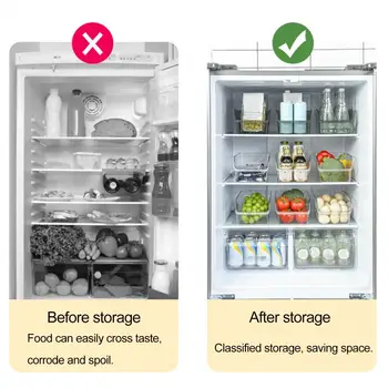 Контейнер за съхранение на хранителни PET материали, контейнер за съхранение галантереи, Универсални трайни контейнери-хладилници за храна