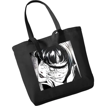 Junji Ito Tomie Shintaro Каго Ужас, чанта за пазаруване, оригинален дизайн, бели модни пътни холщовые Унисекс чанти