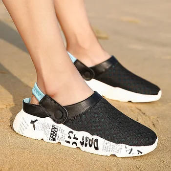 2022 Лятна Мъжки Ежедневни Спортни обувки от окото на материала, Нескользящие Удобни Сандали, Лека Плажна Дишаща Градинска Мъжки обувки Големи размери